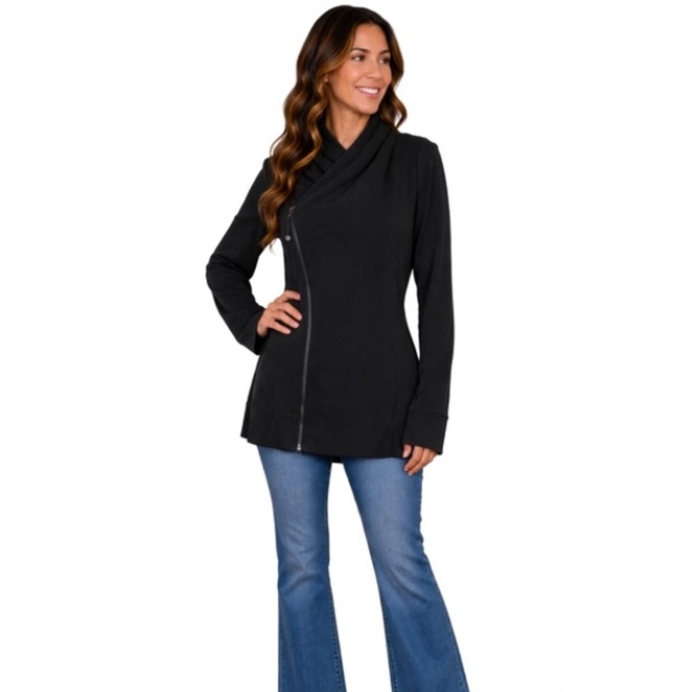 LULULEMON Black Asymmetrical Zip Jacket Size 10